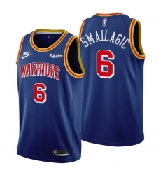 Men Golden State Warriors 6 Alen Smailagic Men Nike Releases Classic Edition NBA 75th Anniversary Jersey Blue Men Golden State Warriors 6 Alen Smailagic Men Nike Releases Classic Edition NBA 75th Anniversary Jersey Blue