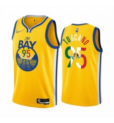 Men Golden State Warriors 95 Juan Toscano Anderson 2022 Gold Special Mexico Statement Edition Stitched Jersey Men Golden State Warriors 95 Juan Toscano Anderson 2022 Gold Special Mexico Statement Edition Stitched Jersey