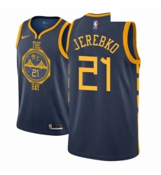 Men NBA 2018 19 Golden State Warriors 21 Jonas Jerebko City Edition Navy Jersey Men NBA 2018 19 Golden State Warriors 21 Jonas Jerebko City Edition Navy Jersey