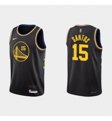 Men's Golden State Warriors #15 Gui Santos 2022 Black Stitched Basketball Jersey Men's Golden State Warriors #15 Gui Santos 2022 Black Stitched Basketball Jersey