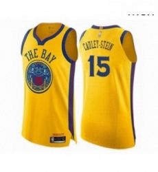 Mens Golden State Warriors 15 Willie Cauley Stein Authentic Gold Basketball Jersey City Edition Mens Golden State Warriors 15 Willie Cauley Stein Authentic Gold Basketball Jersey City Edition