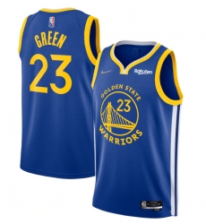 Men's Golden State Warriors #23 Draymond Green Royal 75th Anniversary Stitched Basketball Jersey Men's Golden State Warriors #23 Draymond Green Royal 75th Anniversary Stitched Basketball Jersey