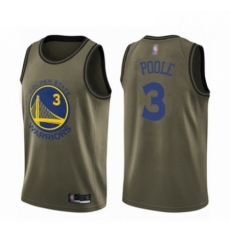 Mens Golden State Warriors 3 Jordan Poole Swingman Green Salute to Service Basketball Jersey Mens Golden State Warriors 3 Jordan Poole Swingman Green Salute to Service Basketball Jersey