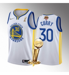Men's Golden State Warriors #30 Stephen Curry 2022 White NBA Finals Champions Stitched Jersey Men's Golden State Warriors #30 Stephen Curry 2022 White NBA Finals Champions Stitched Jersey
