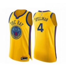 Mens Golden State Warriors 4 Omari Spellman Authentic Gold Basketball Jersey City Edition Mens Golden State Warriors 4 Omari Spellman Authentic Gold Basketball Jersey City Edition