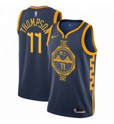 Mens Nike Golden State Warriors 11 Klay Thompson Swingman Navy Blue NBA Jersey City Edition Mens Nike Golden State Warriors 11 Klay Thompson Swingman Navy Blue NBA Jersey City Edition