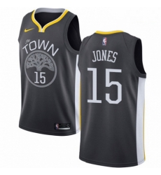 Mens Nike Golden State Warriors 15 Damian Jones Swingman Black Alternate NBA Jersey Statement Edition Mens Nike Golden State Warriors 15 Damian Jones Swingman Black Alternate NBA Jersey Statement Edition
