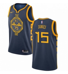Mens Nike Golden State Warriors 15 Damian Jones Swingman Navy Blue NBA Jersey City Edition Mens Nike Golden State Warriors 15 Damian Jones Swingman Navy Blue NBA Jersey City Edition