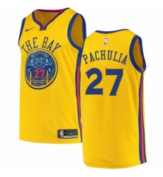 Mens Nike Golden State Warriors 27 Zaza Pachulia Authentic Gold NBA Jersey City Edition Mens Nike Golden State Warriors 27 Zaza Pachulia Authentic Gold NBA Jersey City Edition