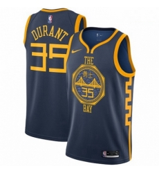 Mens Nike Golden State Warriors 35 Kevin Durant Swingman Navy Blue NBA Jersey City Edition Mens Nike Golden State Warriors 35 Kevin Durant Swingman Navy Blue NBA Jersey City Edition
