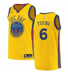 Mens Nike Golden State Warriors 6 Nick Young Swingman Gold NBA Jersey City Edition Mens Nike Golden State Warriors 6 Nick Young Swingman Gold NBA Jersey City Edition