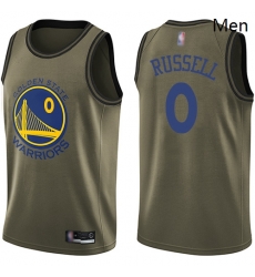Warriors #0 D 27Angelo Russell Green Basketball Swingman Salute to Service Jersey Warriors #0 D 27Angelo Russell Green Basketball Swingman Salute to Service Jersey