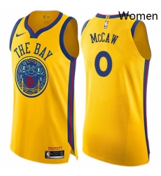 Womens Nike Golden State Warriors 0 Patrick McCaw Swingman Gold NBA Jersey City Edition Womens Nike Golden State Warriors 0 Patrick McCaw Swingman Gold NBA Jersey City Edition