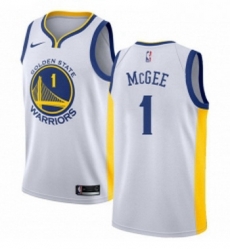 Womens Nike Golden State Warriors 1 JaVale McGee Authentic White Home NBA Jersey Association Edition Womens Nike Golden State Warriors 1 JaVale McGee Authentic White Home NBA Jersey Association Edition