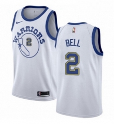 Womens Nike Golden State Warriors 2 Jordan Bell Swingman White Hardwood Classics NBA Jersey Womens Nike Golden State Warriors 2 Jordan Bell Swingman White Hardwood Classics NBA Jersey