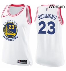 Womens Nike Golden State Warriors 23 Mitch Richmond Swingman WhitePink Fashion NBA Jersey Womens Nike Golden State Warriors 23 Mitch Richmond Swingman WhitePink Fashion NBA Jersey