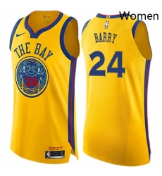 Womens Nike Golden State Warriors 24 Rick Barry Swingman Gold NBA Jersey City Edition Womens Nike Golden State Warriors 24 Rick Barry Swingman Gold NBA Jersey City Edition