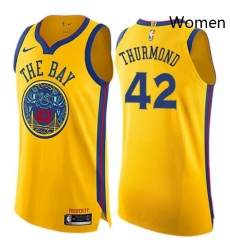 Womens Nike Golden State Warriors 42 Nate Thurmond Swingman Gold NBA Jersey City Edition Womens Nike Golden State Warriors 42 Nate Thurmond Swingman Gold NBA Jersey City Edition