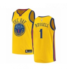 Youth Golden State Warriors 1 DAngelo Russell Swingman Gold Basketball Jersey City Edition Youth Golden State Warriors 1 DAngelo Russell Swingman Gold Basketball Jersey City Edition