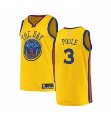 Youth Golden State Warriors 3 Jordan Poole Swingman Gold Basketball Jersey City Edition Youth Golden State Warriors 3 Jordan Poole Swingman Gold Basketball Jersey City Edition