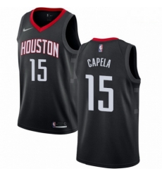 Mens Nike Houston Rockets 15 Clint Capela Authentic Black Alternate NBA Jersey Statement Edition Mens Nike Houston Rockets 15 Clint Capela Authentic Black Alternate NBA Jersey Statement Edition