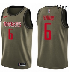 Mens Nike Houston Rockets 6 Tyler Ennis Swingman Green Salute to Service NBA Jersey Mens Nike Houston Rockets 6 Tyler Ennis Swingman Green Salute to Service NBA Jersey
