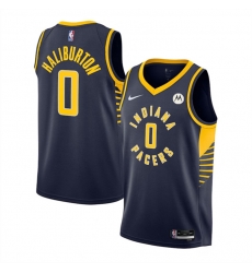 Men Indiana Pacers 0 Tyrese Haliburton Black Stitched Basketball Jersey Men Indiana Pacers 0 Tyrese Haliburton Black Stitched Basketball Jersey