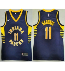 Men Indiana Pacers 11 Domantas Sabonis New Navy Blue 2021 Nike Swingman Stitched NBA Jersey Men Indiana Pacers 11 Domantas Sabonis New Navy Blue 2021 Nike Swingman Stitched NBA Jersey