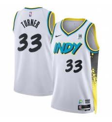 Men Indiana Pacers 33 Myles Turner White 2024 25 City Edition Stitched Basketball Jersey Men Indiana Pacers 33 Myles Turner White 2024 25 City Edition Stitched Basketball Jersey