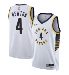 Men Indiana Pacers 4 Tristen Newton White 2024 Draft Association Edition Stitched Basketball Jersey Men Indiana Pacers 4 Tristen Newton White 2024 Draft Association Edition Stitched Basketball Jersey