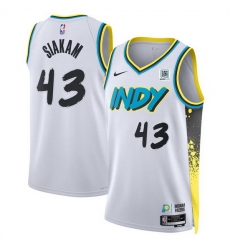 Men Indiana Pacers 43 Pascal Siakam White 2024 25 City Edition Stitched Basketball Jersey Men Indiana Pacers 43 Pascal Siakam White 2024 25 City Edition Stitched Basketball Jersey