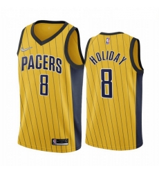 Men Indiana Pacers 8 Justin Holiday Gold NBA Swingman 2020 21 Earned Edition Jersey Men Indiana Pacers 8 Justin Holiday Gold NBA Swingman 2020 21 Earned Edition Jersey