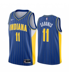 Men Nike Indiana Pacers 11 Domantas Sabonis Blue NBA Swingman 2020 21 City Edition Jersey Men Nike Indiana Pacers 11 Domantas Sabonis Blue NBA Swingman 2020 21 City Edition Jersey