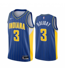Men Nike Indiana Pacers 3 Aaron Holiday Blue NBA Swingman 2020 21 City Edition Jersey Men Nike Indiana Pacers 3 Aaron Holiday Blue NBA Swingman 2020 21 City Edition Jersey