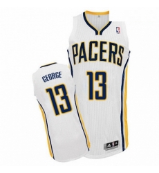 Mens Adidas Indiana Pacers 13 Paul George Authentic White Home NBA Jersey Mens Adidas Indiana Pacers 13 Paul George Authentic White Home NBA Jersey