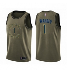 Mens Indiana Pacers 1 TJ Warren Swingman Green Salute to Service Basketball Jersey Mens Indiana Pacers 1 TJ Warren Swingman Green Salute to Service Basketball Jersey