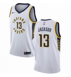 Mens Nike Indiana Pacers 13 Mark Jackson Authentic White NBA Jersey Association Edition Mens Nike Indiana Pacers 13 Mark Jackson Authentic White NBA Jersey Association Edition
