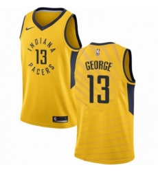 Mens Nike Indiana Pacers 13 Paul George Authentic Gold NBA Jersey Statement Edition Mens Nike Indiana Pacers 13 Paul George Authentic Gold NBA Jersey Statement Edition