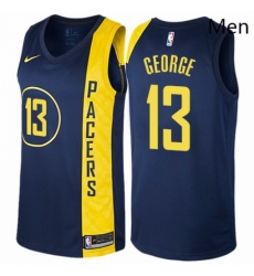 Mens Nike Indiana Pacers 13 Paul George Swingman Navy Blue NBA Jersey City Edition Mens Nike Indiana Pacers 13 Paul George Swingman Navy Blue NBA Jersey City Edition