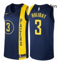 Mens Nike Indiana Pacers 3 Aaron Holiday Swingman Navy Blue NBA Jersey City Edition Mens Nike Indiana Pacers 3 Aaron Holiday Swingman Navy Blue NBA Jersey City Edition