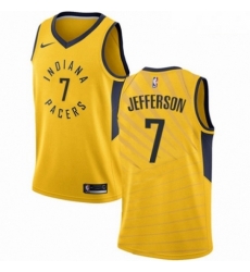 Mens Nike Indiana Pacers 7 Al Jefferson Swingman Gold NBA Jersey Statement Edition Mens Nike Indiana Pacers 7 Al Jefferson Swingman Gold NBA Jersey Statement Edition