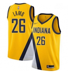Pacers 26 Jeremy Lamb Gold Basketball Swingman Statement Edition 2019 2020 Jersey Pacers 26 Jeremy Lamb Gold Basketball Swingman Statement Edition 2019 2020 Jersey