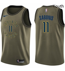 Youth Nike Indiana Pacers 11 Domantas Sabonis Swingman Green Salute to Service NBA Jersey Youth Nike Indiana Pacers 11 Domantas Sabonis Swingman Green Salute to Service NBA Jersey