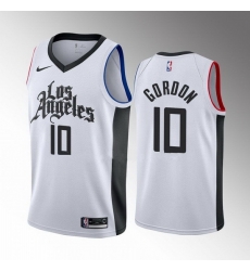 Men Los Angeles Clippers 10 Eric Gordon White City Edition Stitched Jersey Men Los Angeles Clippers 10 Eric Gordon White City Edition Stitched Jersey