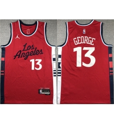 Men Los Angeles Clippers 13 Paul George Red Stitched Jersey Men Los Angeles Clippers 13 Paul George Red Stitched Jersey