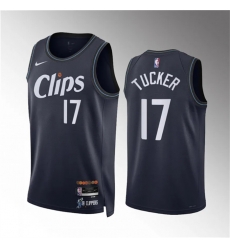 Men Los Angeles Clippers 17 P J Tucker Navy 2023 24 City Edition Stitched Jersey Men Los Angeles Clippers 17 P J Tucker Navy 2023 24 City Edition Stitched Jersey