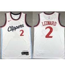 Men Los Angeles Clippers 2 Kawhi Leonard White Stitched Jersey Men Los Angeles Clippers 2 Kawhi Leonard White Stitched Jersey