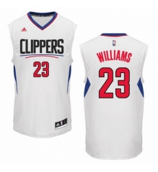 Mens Adidas Los Angeles Clippers 23 Louis Williams Authentic White Home NBA Jersey 