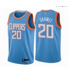 Mens Los Angeles Clippers 20 Landry Shamet Authentic Blue Basketball Jersey City Edition Mens Los Angeles Clippers 20 Landry Shamet Authentic Blue Basketball Jersey City Edition