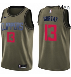 Mens Nike Los Angeles Clippers 13 Marcin Gortat Swingman Green Salute to Service NBA Jersey Mens Nike Los Angeles Clippers 13 Marcin Gortat Swingman Green Salute to Service NBA Jersey
